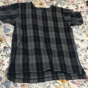 Plaid Black and Gray Women's Dress